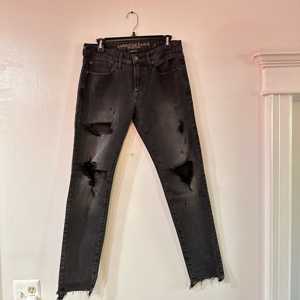 Black ripped jeans